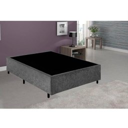 Base Box Viúva Santo Box Suede Cinza 40x128x188 - 3