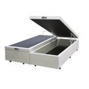 Ver imagem 1 de Base Box Baú Queen Bipartido Santo Box Sintético Branco 47x158x198