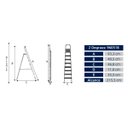 Ver imagem 7 de Escada Doméstica Alumínio 2 Degraus Dobrável 120kg Alumasa