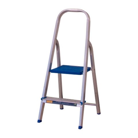 Escada Doméstica Alumínio 2 Degraus Dobrável 120kg Alumasa