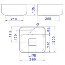 Ver imagem 7 de Cuba de Apoio Deca 30x30 Quadrada Ébano Fosco + Válvula + Sifão