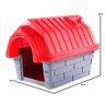 Casinha Plástica com Chaminé nº 5 para Cachorro Clicknew - Vermelha - 1635 - 2