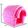 Casinha Plástica com Chaminé nº 2 para Cachorro Clicknew - Rosa - 408 - 3