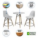 Ver imagem 2 de Mesa Bistrô Eames Eiffel Branca com 2 Banquetas Brancas de Madeira