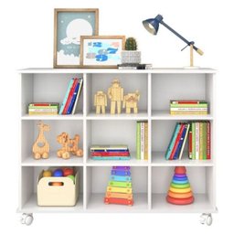 Nicho Organizador 108 X 83cm Com Rodízios - Qmovi 1478 Branco - 2