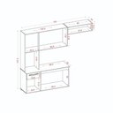 Ver imagem 4 de Armário de Cozinha com Balcão Compacta Suspensa Carol - Atacama Grafite - Aramoveis