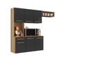 Ver imagem 2 de Armário de Cozinha com Balcão Compacta Suspensa Carol - Atacama Grafite - Aramoveis