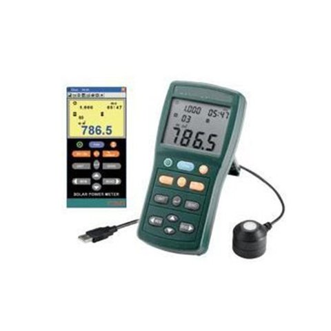 Medidor Energia Solar Digital Faixa 2000 W/m2 Usb Software Cartão Sd Mes-200 Portátil