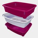 Ver imagem 1 de Caixa de Areia para Gato Classic Plus Rosa Furacão Pet