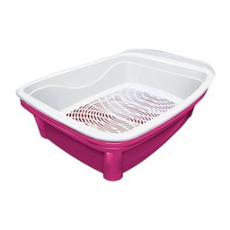 Caixa de Areia para Gato Classic Plus Rosa Furacão Pet - 2
