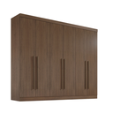 Ver imagem 1 de Guarda Roupa Casal da Vinci 6 Portas 100% Mdf Castanho