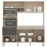 Kit Cozinha Compacta Para Pia 8 Portas 97211 Avena Grafito Demobile - 3