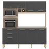 Kit Cozinha Compacta Para Pia 8 Portas 97211 Avena Grafito Demobile - 2