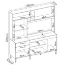 Ver imagem 4 de Kit Cozinha Compacta Para Pia 8 Portas 97211 Avena Grafito Demobile