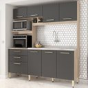 Ver imagem 1 de Kit Cozinha Compacta Para Pia 8 Portas 97211 Avena Grafito Demobile