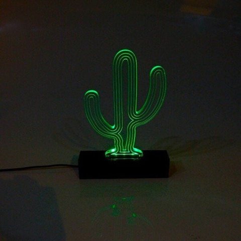 LUMINÁRIA DE ACRÍLICO DECORAÇÃO CACTOS