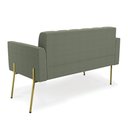 Ver imagem 6 de Sofá Namoradeira 2 Lugares Pé Ferro Dourado Elisa Bouclê Menta D03 - D'Rossi