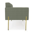 Ver imagem 5 de Sofá Namoradeira 2 Lugares Pé Ferro Dourado Elisa Bouclê Menta D03 - D'Rossi