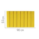 Ver imagem 2 de Painel Estofada Líbia 90CM Solteiro Suede Amarelo - D A DECOR