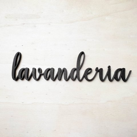Lavanderia - Adorno De Parede, Quadro, Decoração, Lettering - Toque 3D:Bronze