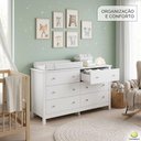 Ver imagem 4 de Cômoda Trocador Infantil DM221INFANTIL 6 Gavetas Branco Ditália Móveis