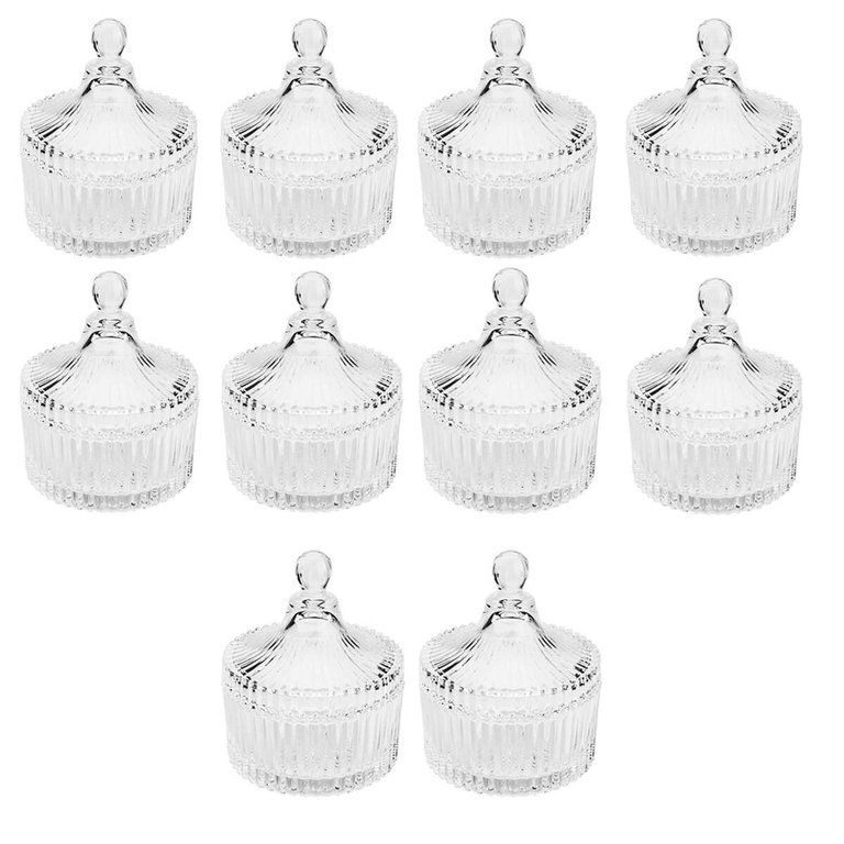 Kit 10 Potiches de Cristal com Tampa Carrosel Lyor 6,5x9cm Bomboniere Decorativo Lembrancinha Kit 10 Potiches de Cristal com Tampa Carrosel Lyor 6,5x9cm Bomboniere Decorativo Lembrancinha
