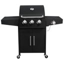Ver imagem 1 de Churrasqueira a Gás 3 Queimadores Centrais 1 Lateral Americana a Bafo Carrinho