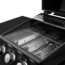 Ver imagem 2 de Churrasqueira a Gás 3 Queimadores Centrais 1 Lateral Americana a Bafo Carrinho