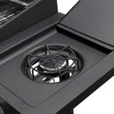 Ver imagem 3 de Churrasqueira a Gás 3 Queimadores Centrais 1 Lateral Americana a Bafo Carrinho