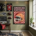Ver imagem 2 de Quadro Futebol Americano 70x50cm Mold Branca