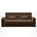 Ver imagem 3 de Sofá Cama 02 lugares Lisboa Suede Pés de Madeira - D’Rossi - Marrom
