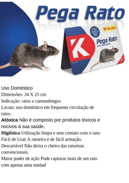 Ratoeira Adesiva Pega Rato Krodec Caixa com 20 Unidades - Krodec - 2481 - 3