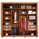Ver imagem 3 de Guarda-roupa Casal Moviment 2 Portas 4 Gavetas com Espelho Buriti/fendi - Caemmun
