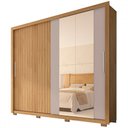Ver imagem 2 de Guarda-roupa Casal Moviment 2 Portas 4 Gavetas com Espelho Buriti/fendi - Caemmun