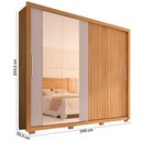 Ver imagem 4 de Guarda-roupa Casal Moviment 2 Portas 4 Gavetas com Espelho Buriti/fendi - Caemmun