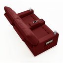 Ver mais imagens de Poltrona do Papai Reclinável Sala de Cinema Movie 2 Lugares Manual Baú USB Veludo Vermelho G23 Gran