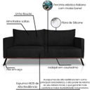 Ver imagem 3 de Sofa Aya 3 Lugares para Sala de Estar 200cm Boucle 3304 Ezz