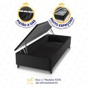 Ver imagem 6 de Conjunto Box Baú Preto Cairo Cinza Molas Ensacadas Solteiro 88x188x71 - King House