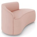 Ver imagem 6 de Sofá 2 Lugares para Sala 140cm Orgânico Wendi Veludo Rose I01 - Mpozenato