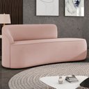 Ver imagem 1 de Sofá 2 Lugares para Sala 140cm Orgânico Wendi Veludo Rose I01 - Mpozenato