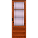 Ver imagem 3 de Porta de Giro Alumínio Madeiro Social c/Grade Veneziana 3V Maxx