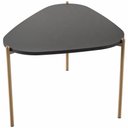 Ver imagem 3 de Mesa de Centro para Sala de Estar Pés Metálicos Alta Adek A03 Nero Dourado - Lyam Decor