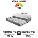 Ver imagem 6 de Bicama Box Solteiro Linho 88x188x28 Cm com Colchão Ecoline D33 Espuma Ecoflex