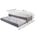 Ver imagem 2 de Bicama Box Solteiro Linho 88x188x28 Cm com Colchão Ecoline D33 Espuma Ecoflex