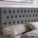Ver imagem 3 de Kit Painel Cabeceira com Bau Calçadeira Dubai 1 Metro para Cama Solteiro Suede Cinza - Aurora Line