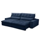 Ver mais imagens de Sofá Retrátil Reclinável 3 Lugares 250cm Damy F05 Veludo Azul - Mpozenato