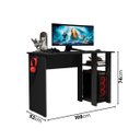 Ver imagem 3 de Mesa Escrivaninha Gamer Slim com Suporte para Cpu