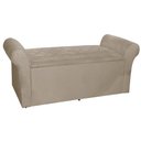 Ver imagem 4 de Báu Calçadeira Cancun 160cm Suede Cappuccino - Vallisa Decor