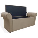 Ver imagem 3 de Báu Calçadeira Cancun 160cm Suede Cappuccino - Vallisa Decor