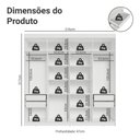 Ver imagem 4 de Guarda-Roupa Casal 8 Portas Batentes Saturno Madesa